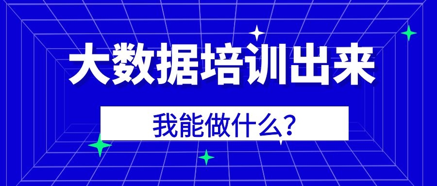 大数据培训出来我能做什么？